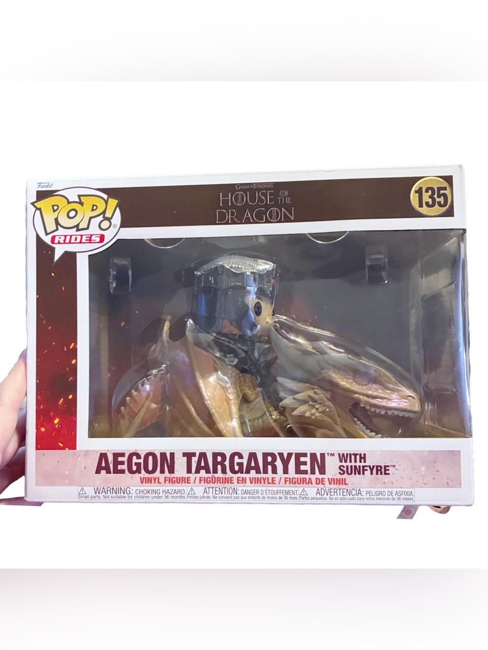 Funko Pop! Vinyl Rides: House of The Dragon Aegon Targaryen With Sunfyre #135